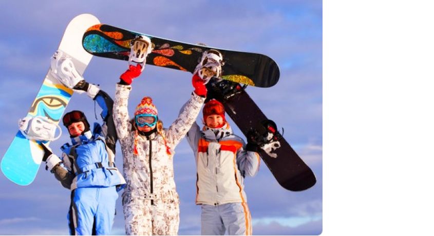 Кто круче: лыжник или сноубордист? 2 часа  катания на горных лыжах или сноуборде + ски-пасс на 30 подъемов со скидкой 50%.