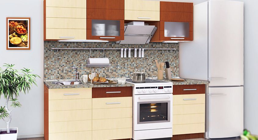 Кухня за 14850 рублей - это реально! Кухонный гарнитур «Милена» в двух цветовых вариантах со скидкой 50%.