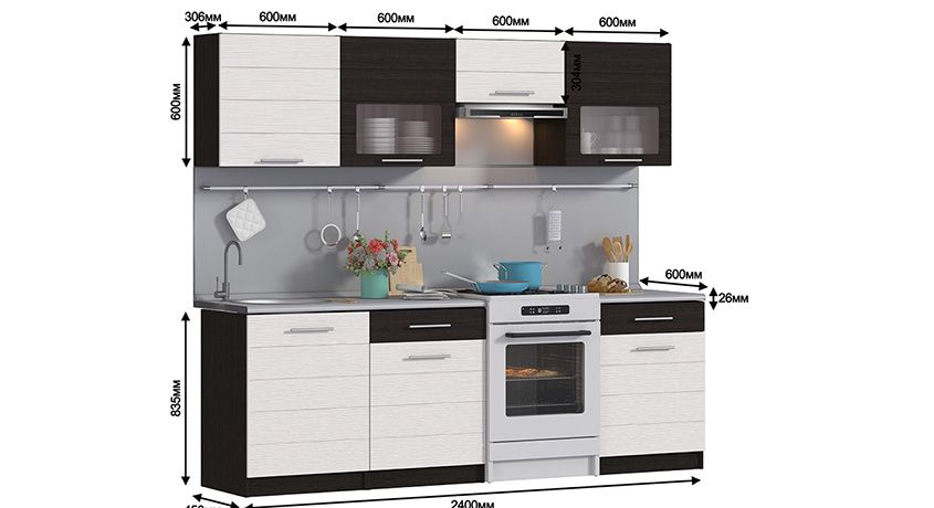 Кухня за 14850 рублей - это реально! Кухонный гарнитур «Милена» в двух цветовых вариантах со скидкой 50%.