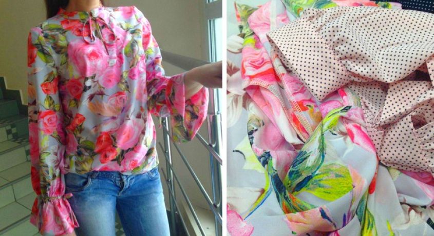 Будь неотразима! Блузы из итальянского шифона ручной работы со скидкой 50% от швейной фабрики «Самая»
