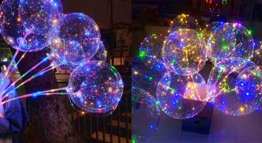Эффектный шар в подарок! Скидка 50% на светящийся LED шар Бо-Бо на палочке от компании по доставке Гелиевых шаров.
