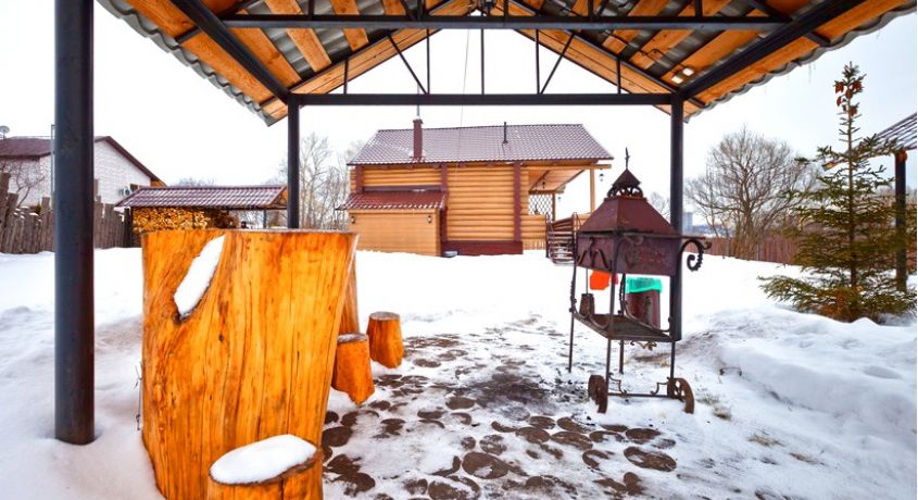 Скидка 50% на аренду «Русского дома» с баней на дровах  в Барбекю-Парке «Зеленый мыс».