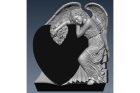 Памятник из гранита «Ангел с сердцем и цветами»