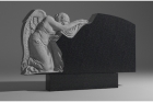 Памятник из гранита «Ангел на коленях»