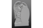 Мраморный памятник «Ангел с розой»