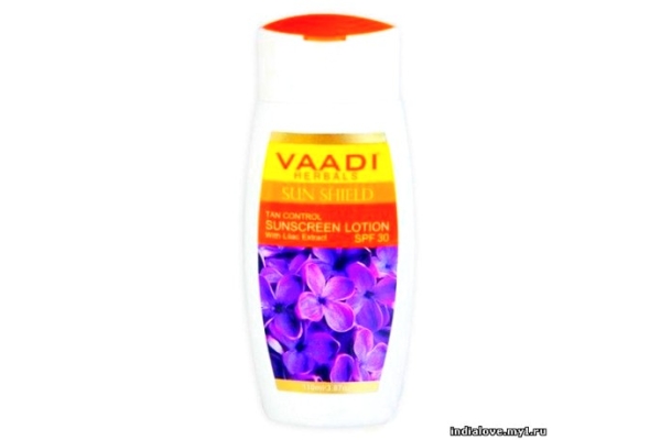 Солнцезащитный лосьон с цветами сирени SPF 30 Ваади (Vaadi Sunscreen Lotion With Lilac Extract) 110 мл