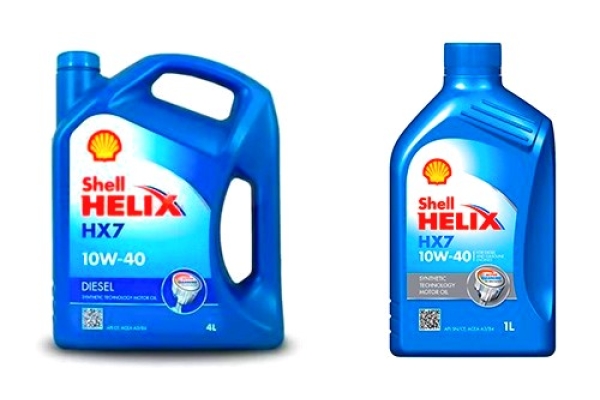 Масло моторное SHELL Helix Diesel HX7 10W40 (полусинтетическое)