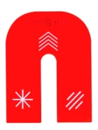 магнит на три дизайна: звезда, стрелы, линии