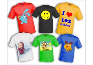 Детские футболки для шелкографии цветные