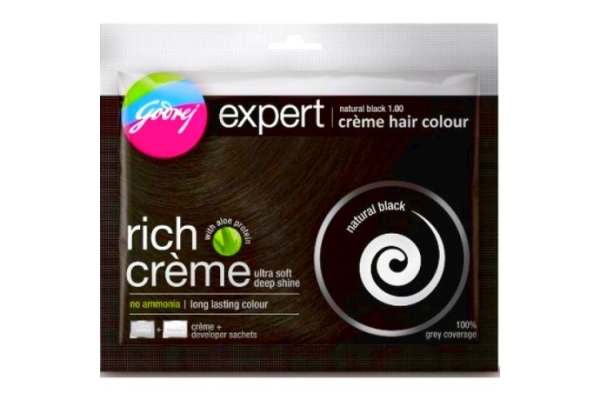 Краска для волос Godrej Expert Rich Crème Hair Colour без аммиака.Чёрный.