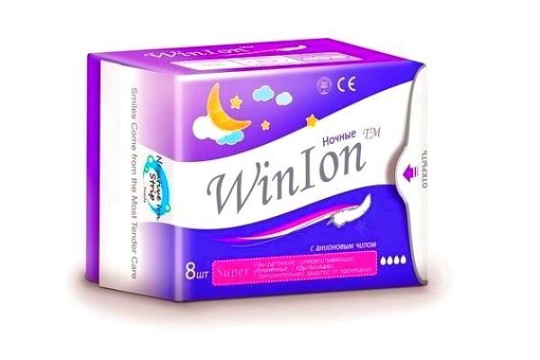 Ночные гигиенические прокладки «WinIon» 