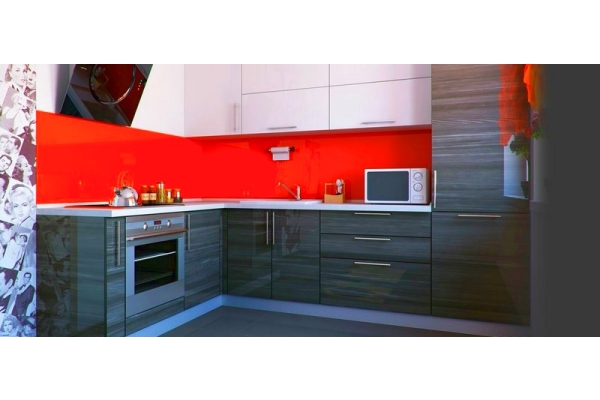 Кухня с фасадами из МДФ покрытая плёнкой ПВХ (Модель 14)