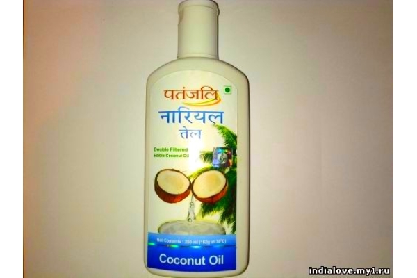 Кокосовое масло высокого качества Патанджали Аюрведа (Divya Patanjali 100% Pure Coconut Oil) 200 мл