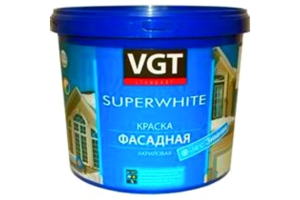 Краска супербелая ВД-АК-1180 фасадная (зимняя)