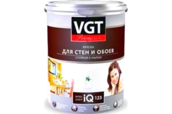Краска VGT PREMIUM для стен и обоев IQ 123 база А