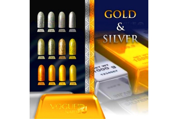 Гель-лаки коллекции: «Gold & Silver»