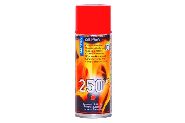 MASTON краска аэрозольная термостойкая 250 градусов красная