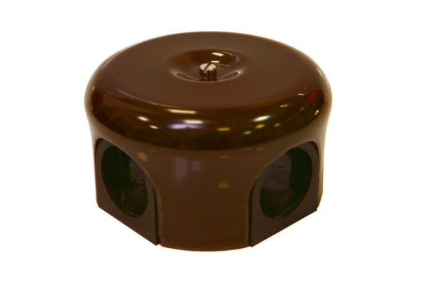 Керамическая распределительная коробка, коричневая