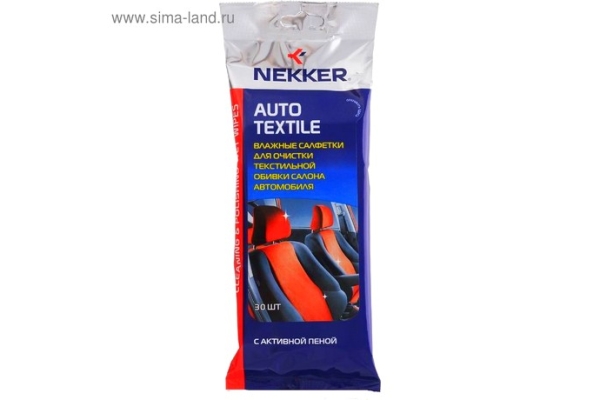 Салфетки влажные для текстильной обивки салона Nekke 30 шт 