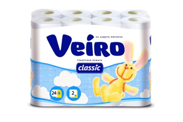 Бумага туалетная «Linia Veiro Classic 2-слойная белая»