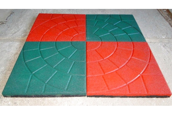 Резиновая плитка с рисунком (паутинка, сетка, окружность)