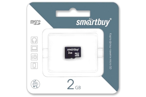 Карта памяти Micro SD 2 ГБ SmartBuy