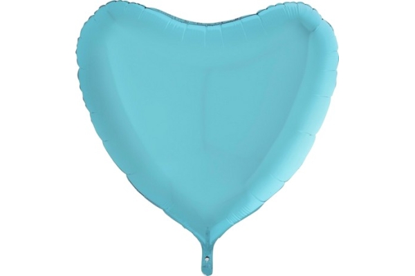 Шар в форме сердца Голубой размером 91см