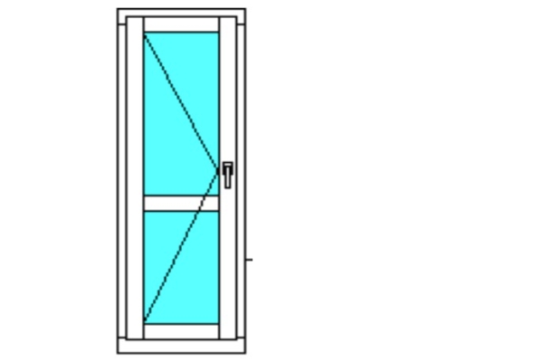 Балконная дверь ПВХ Schmitz 58  (со сплошным остеклением)