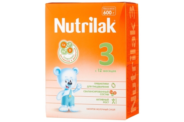 Молочная смесь Nutrilak 3 с 12 месяцев 600 г