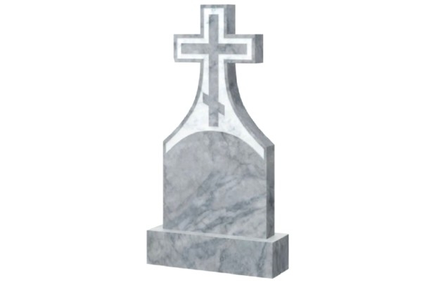  Крест из мрамора на кладбище