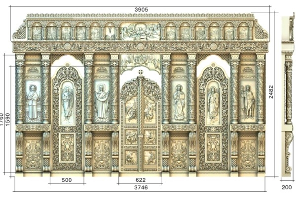 Иконостас в храм проект