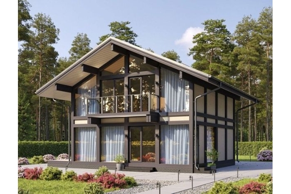 Двухэтажный дом по технологии Фахверк «Проект Галс»
