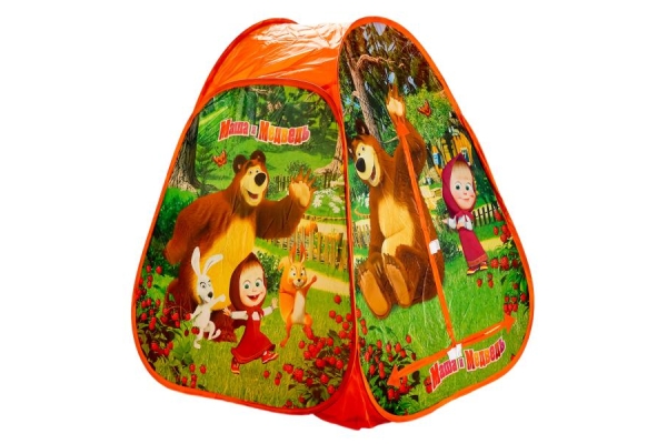 Детская игровая палатка &quot;Играем вместе&quot; Маша и медведь 81*91*81СМ в сумке