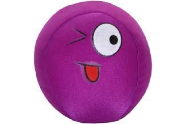 Мягкая игрушка-мнушка &quot;Мячик-смайл &quot; фиолетовый (диаметр 10 см)