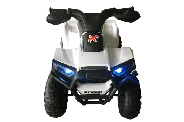 Детский электроквадроцикл Zhehua Technology (пластиковые колеса, свет, звук) белый XH116