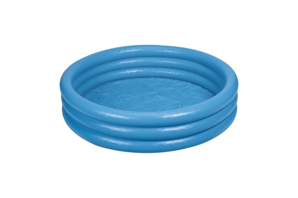 Бассейн надувной Интекс Кристалл круг голубой 3 кольца от 2 лет 114х25см 59416