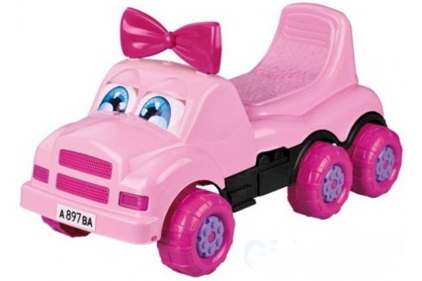 Машина - каталка Весёлые гонки розовая арт.4457М