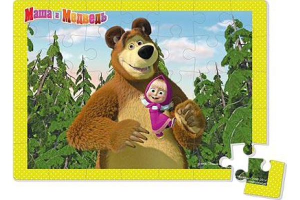 Мягкие пазлы МАША НА РУКАХ (Маша и Медведь) Vladi Toys
