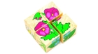 Кубики «Сложи рисунок: цветочки» 