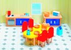 Набор кукольной мебели «Больница - кухня» Goki
