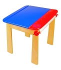 42023 Стол для рисования синий с держателем для рулона бумаги и контейнером