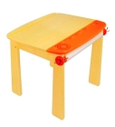 42023FR Стол для рисования оранжевый с держателем для рулона бумаги и контейнером