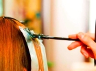Окрашивание волос в один тон (краситель, мытье, сушка) / волосы средней длины 
