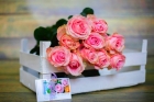 Монобукет из винтажных розовых роз