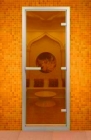 Дверь для хамама ALDO алюминиевая, бронза
