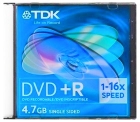 Диск DVD+R 4.7Gb TDK 16x Slim 