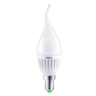 Лампа светодиодная LED 5вт Е14 (теплый, белый) матовая свеча на ветру