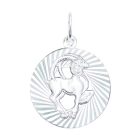 Подвеска знак зодиака из серебра с алмазной гранью «Козерог»