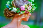 Венок невесты из живой флористики