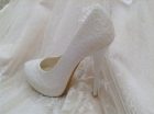 Модель 007 - свадебные туфли с узором (закрытые)